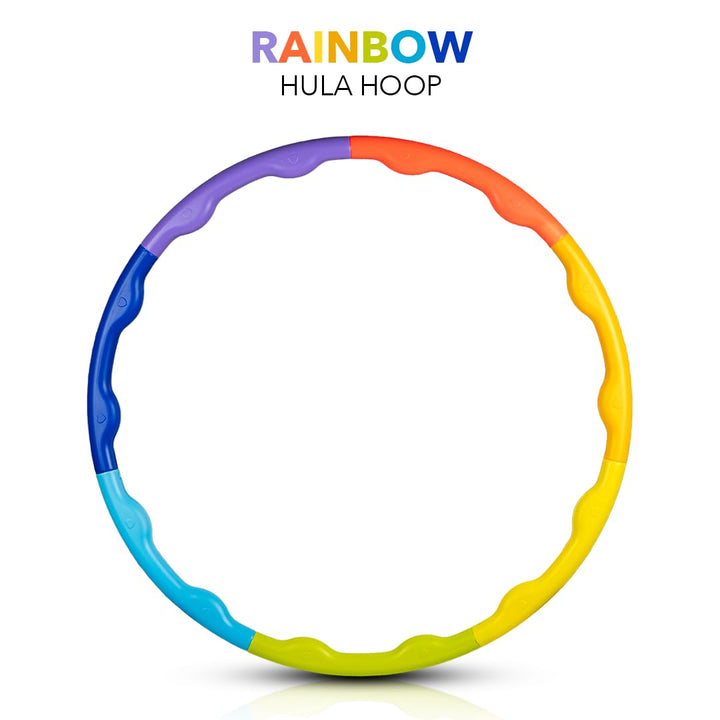Ratna's Rainbow Hula Hoop for Kids | Detachable 7-Piece Interlockable Hoops