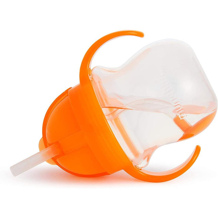 Munchkin Click Lock Tip & Sip Weighted Straw Cup- 207 ml (Orange) | Spill-Proof Sippy Cup for Babies