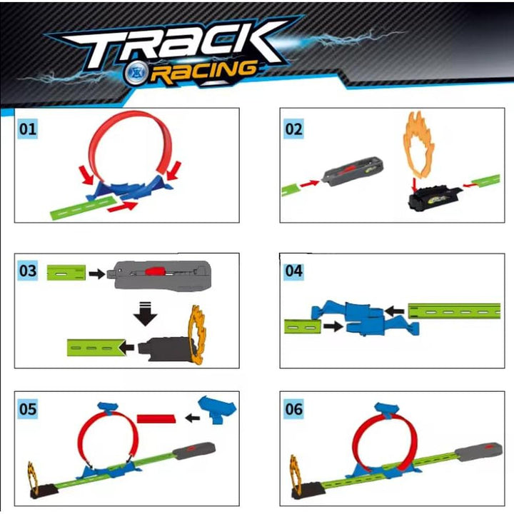 ToyBoi Max Racing Track for Kids – 360° Single Loop Stunt Track