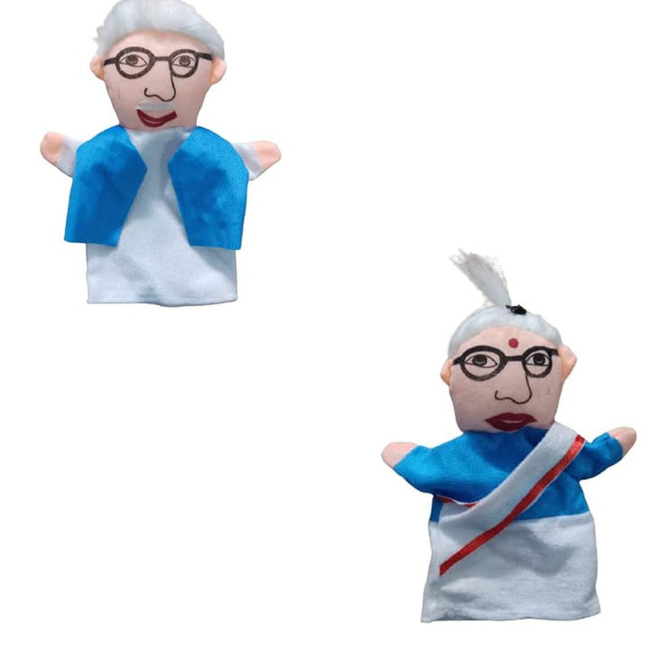 Big Size Grandmother & Grandfather Storytelling Hand Puppet For Kids - 25 CM