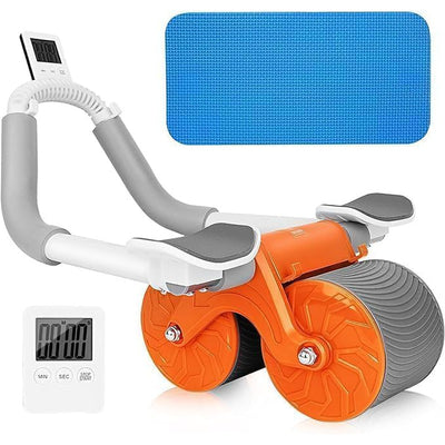 Ab Roller, Abdominal Exercise Rollers, Automatic Rebound Abdominal Wheel Fitness Gym Equipment for Men/Women