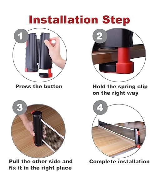 MUREN Adjustable Table Tennis Ping Pong Net | Portable Retractable Universal Clamp