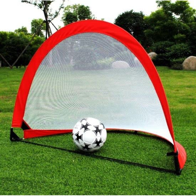 Fitfix Soccer Goal with Carry Bag - Portable Blue Pop up Net (80 cm x 45 cm)