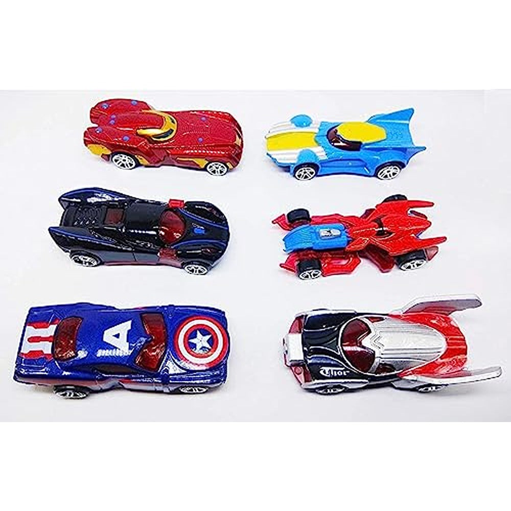 Mini Die-Cast Metal Racing Car (Avenger) Set of 6 Pcs, (Multicolor)
