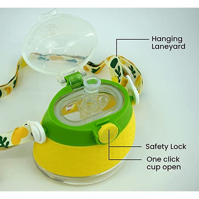 The Baby Led Weaning Supplies Collection of Cute Simba Suction Plate, Sippy Cup and Trainer Spoon & Fork (Blue - Yellow)