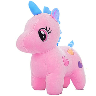 Standing Unicorn Teddy Bear Plush Soft Toy -  25CM (Pink)