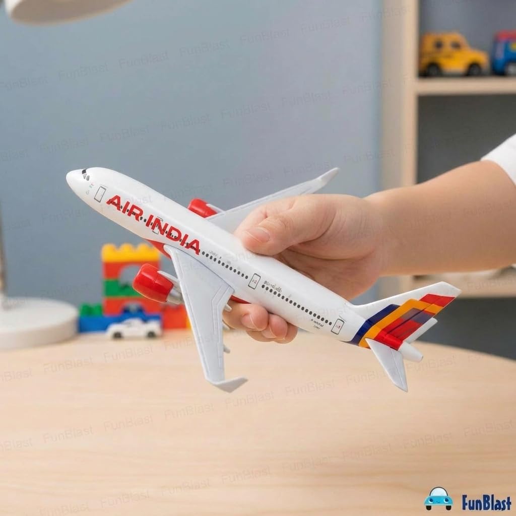 FunBlast Diecast Airplane Model Toy – A320 Air India | Scale Model for Display & Collection