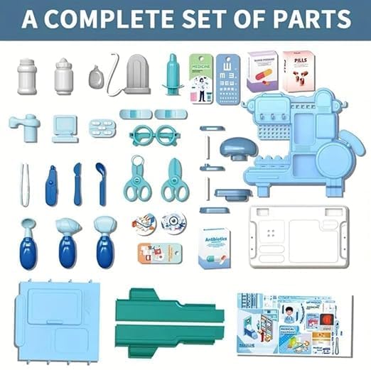 42-Piece Kids Doctor Pretend Play Medical Kit | Role-Play Healthcare Toy Set for Children