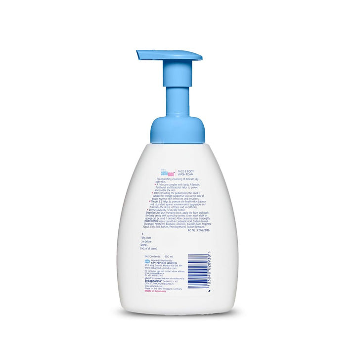 Sebamed Baby Face & Body Wash Foam | pH 5.5 |Ideal for face & body cleansing- 400 ml