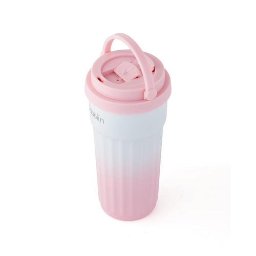 Dubblin Brew Stainless Steel Tea & Coffee Mug - 480ml | Wide Mouth Tumbler Thermo Flask - Pink