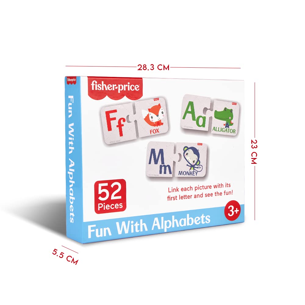 Fisher Price Fun with Alphabets Puzzles - 56 Pieces Alphabet Matching Puzzles for Kids (IC)