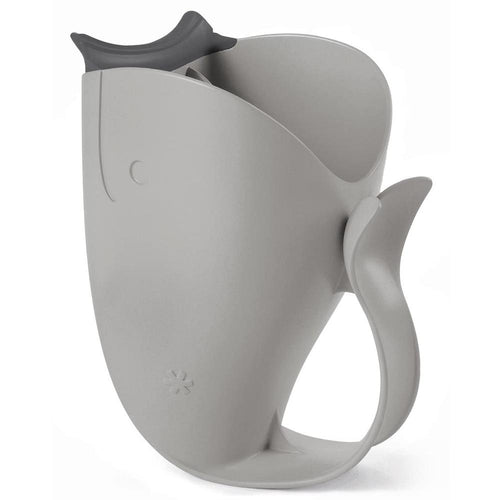 Skip Hop Moby Waterfall Bath Rinser - Grey | Soft Comfort Edge Bath Rinse Cup