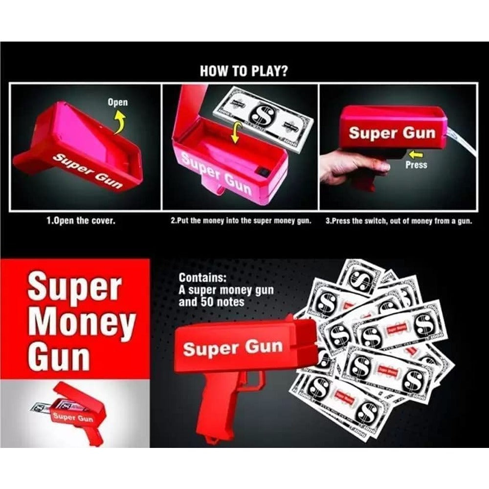 Supreme Money Cash Gun for Birthdays and Party Games