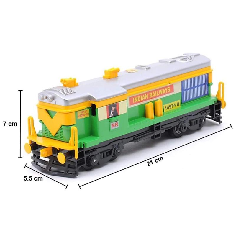 Indian Railway Locomotive Engine Train Toy Assorted Colors (3-6 Years)