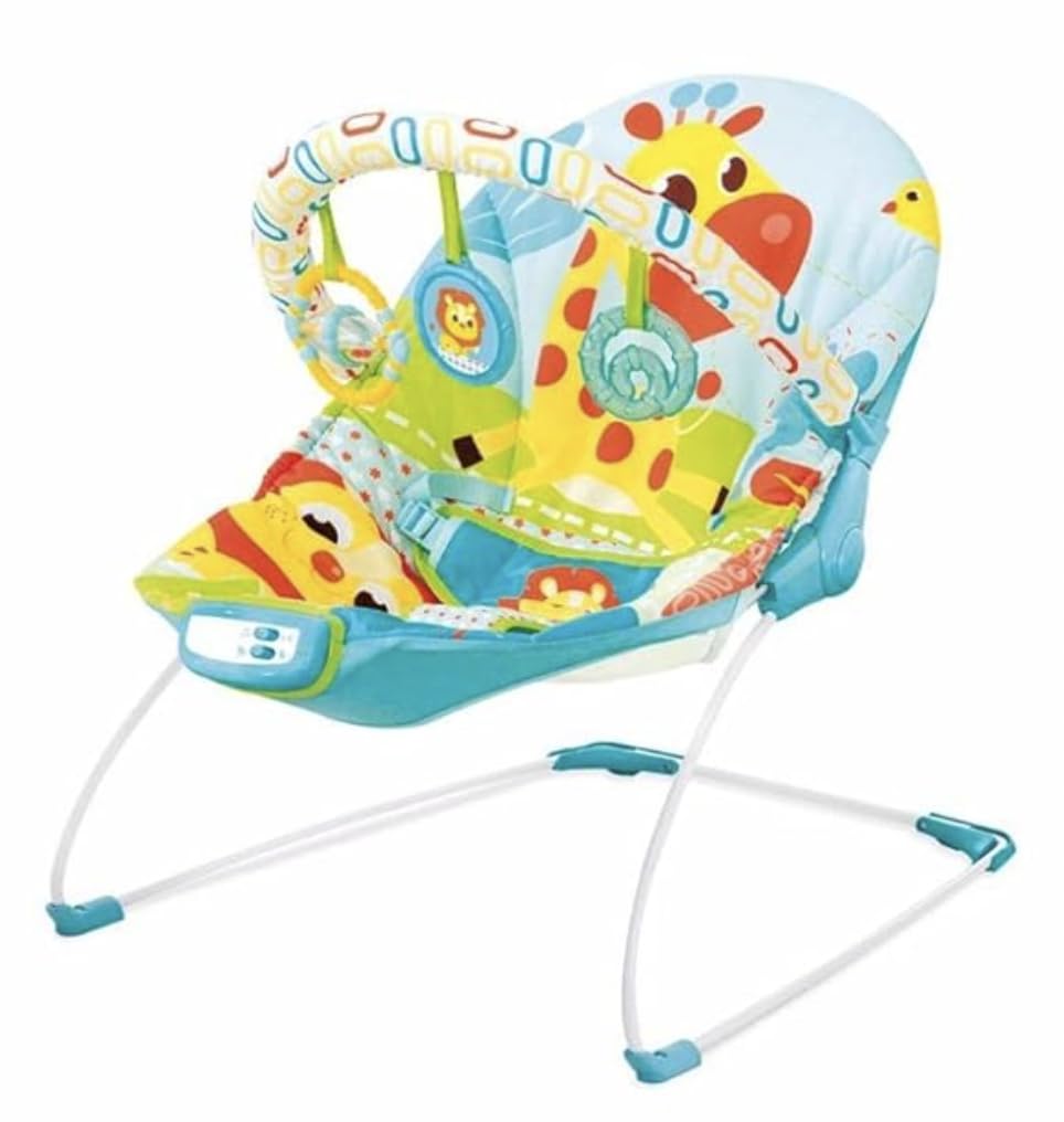Mastela Music & Soothe Bouncer/Rocker Chair | 3 Position Setting, Melodies & Vibrations & Removable Toy Bar