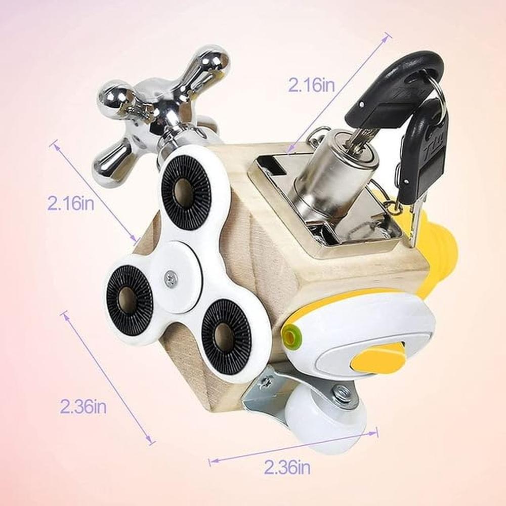 Kidology Busy Cube Wooden Activity Fidget Toy