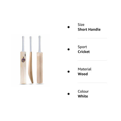 Jaspo Club-Craze Kashmir Willow Cricket Bat (Wood) | (Short Handle)| Full Size (Grade 1) |12+ Years