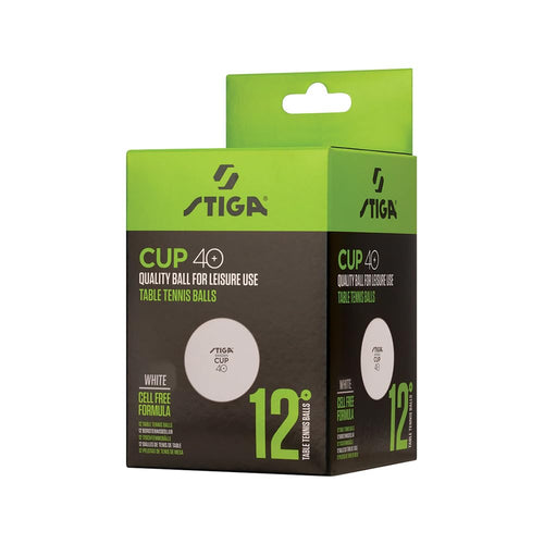 Stiga Cup 40+ Plastic Table Tennis Balls (Pack of 12)