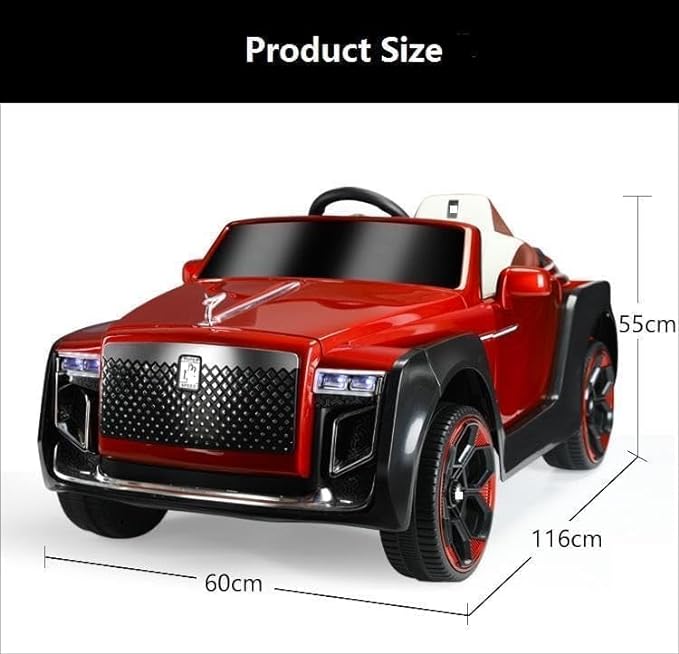 Premium Kids Electric Resembling Car Rolls Royce Ride-On Toy with Remote Control Feature - COD Not Available
