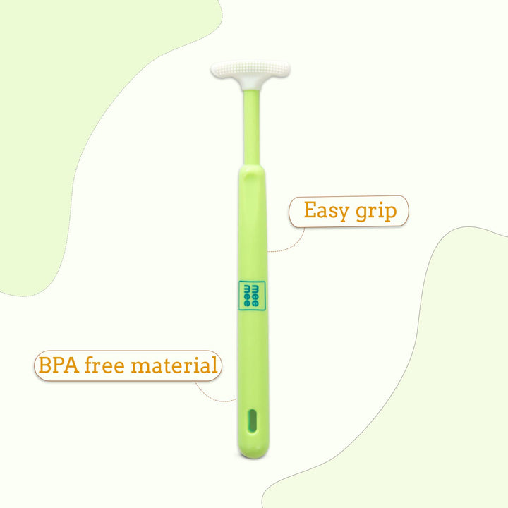Mee Mee Tongue Cleaner for Baby | Oral Cleaner Toothbrush with Silicone Scraper