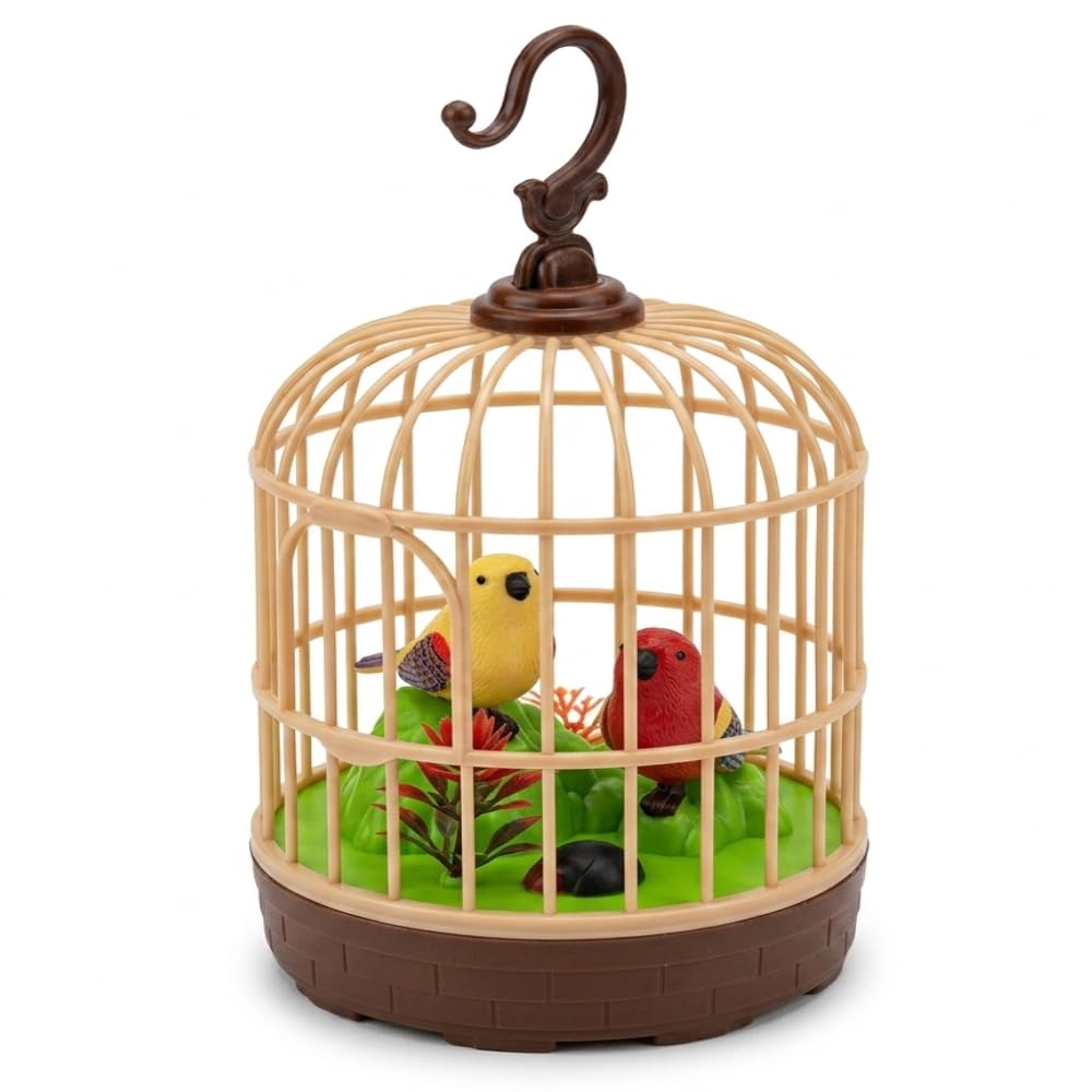 Kaby Beautiful Bird Cage Toy | Musical Bird with Voice Recording, Chirping Sounds & Music Bird Toy for Kids