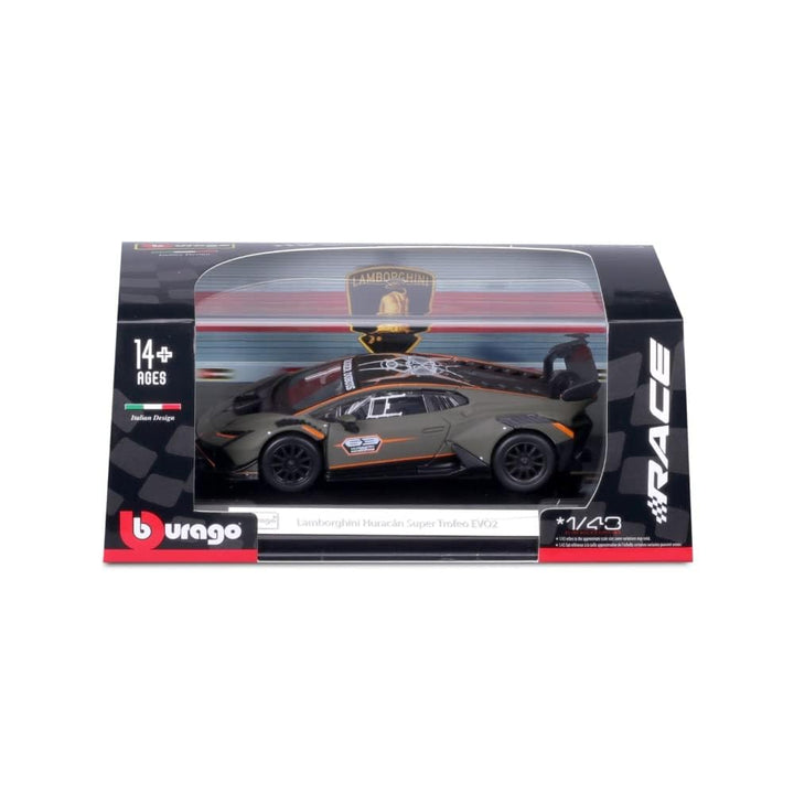 Bburago Original Licensed Lamborghini Huracan Super Trofeo EVO2 Diecast Car (Acrylic Box) | 1:43 Scale