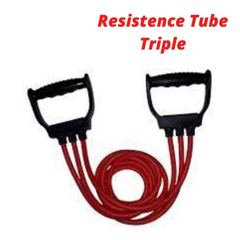 Fitfix Resistance Tube | Triple Tone Tube Heavy Quality Exercise Band for Stretching - Assorted Colors