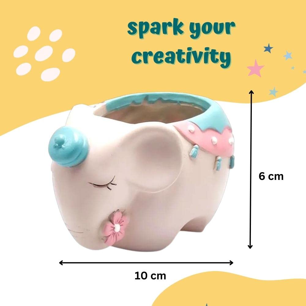 Paint Your Own Elephant Planter (DIY Art and Eco-Friendly Ceramic Craft Activity)