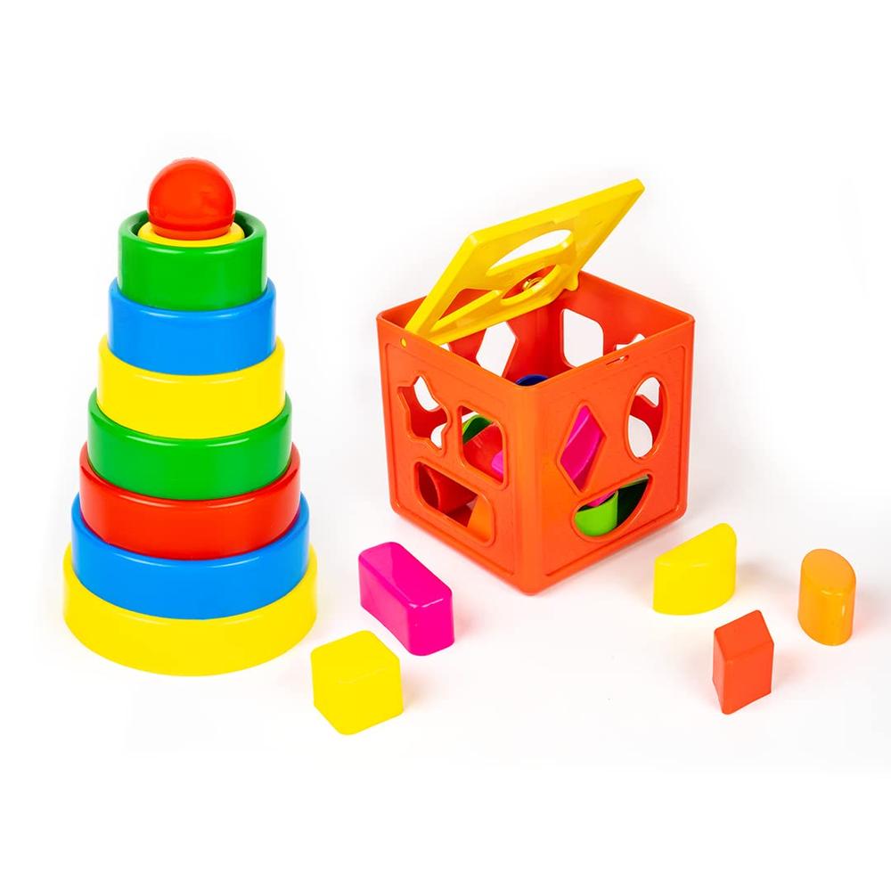 Ratna's Shape Sorter & Stacker 2-in-1 Toy