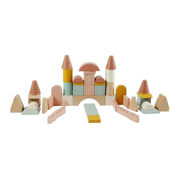 Little Ginnie DIY Wooden Castle Building Blocks - 45 Pieces | Woodland Wonder