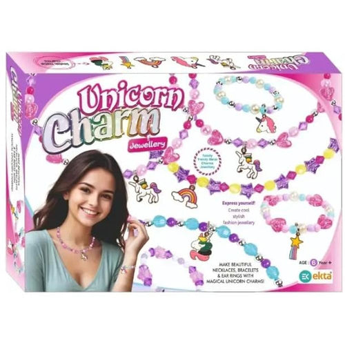 Ekta Unicorn Charm Jewellery Design DIY Kit - Trendy Metal Charms Jewellery