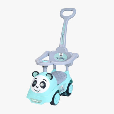 Non Battery Operated Teddy Star Push Ride-On | Musical Baby Car with Protective Arm Rest and Parent Handle Wagons | Green | COD Not Available