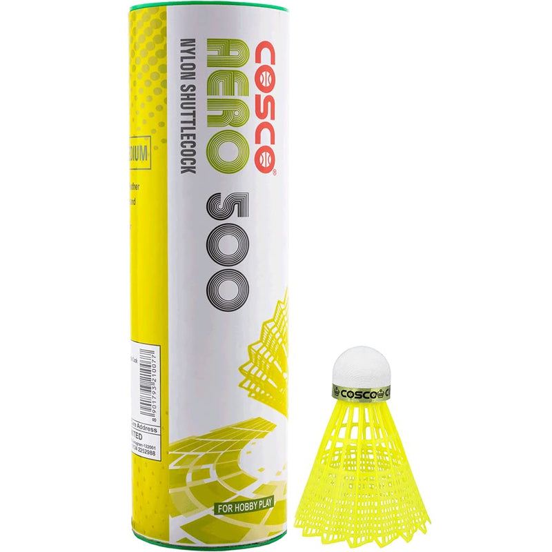 Cosco Shuttle Cock - Aero 500 (Pack of 6) | 7 Years and above