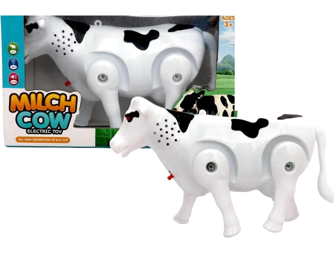 Walking Musical Milch Cow Toy with Light & Sound for Kids | Electric Musical Animal Toy