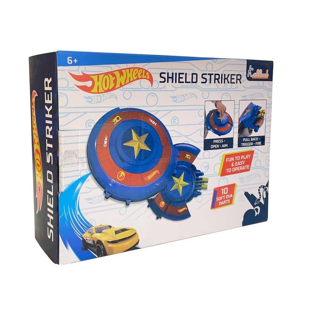 Hot Wheels Shield Striker Dart Blaster with 10 Soft Darts (6-13 Years)