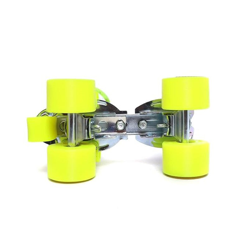 Gold with Brake Adjustable Quad Roller Skates | 6-15 Years (MYC)