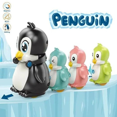 Electric Penguin Toys Set with Music & Light