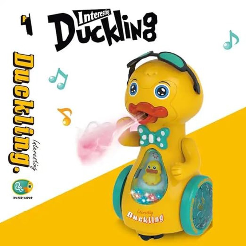 Musical Duckling Toys for Kids with Flashing Lights Walking Flapping Real Dancing Action Fun Play Intersitting Baby Duck