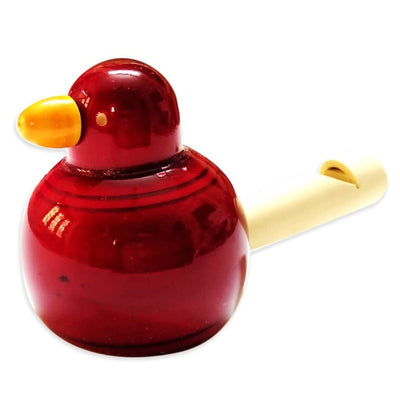 Handmade Non Toxic Channapatna Wooden Toy - Red Bird Whistle