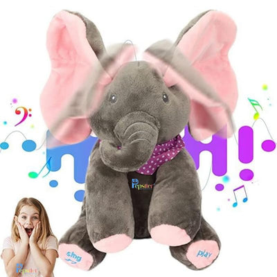 Peek A Boo Elephant Interactive Musical Talking Stuffed Animal