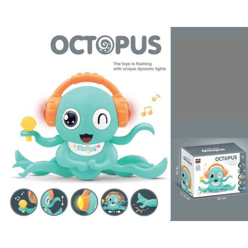 Octopus Crawling Toy with Music and LED Light