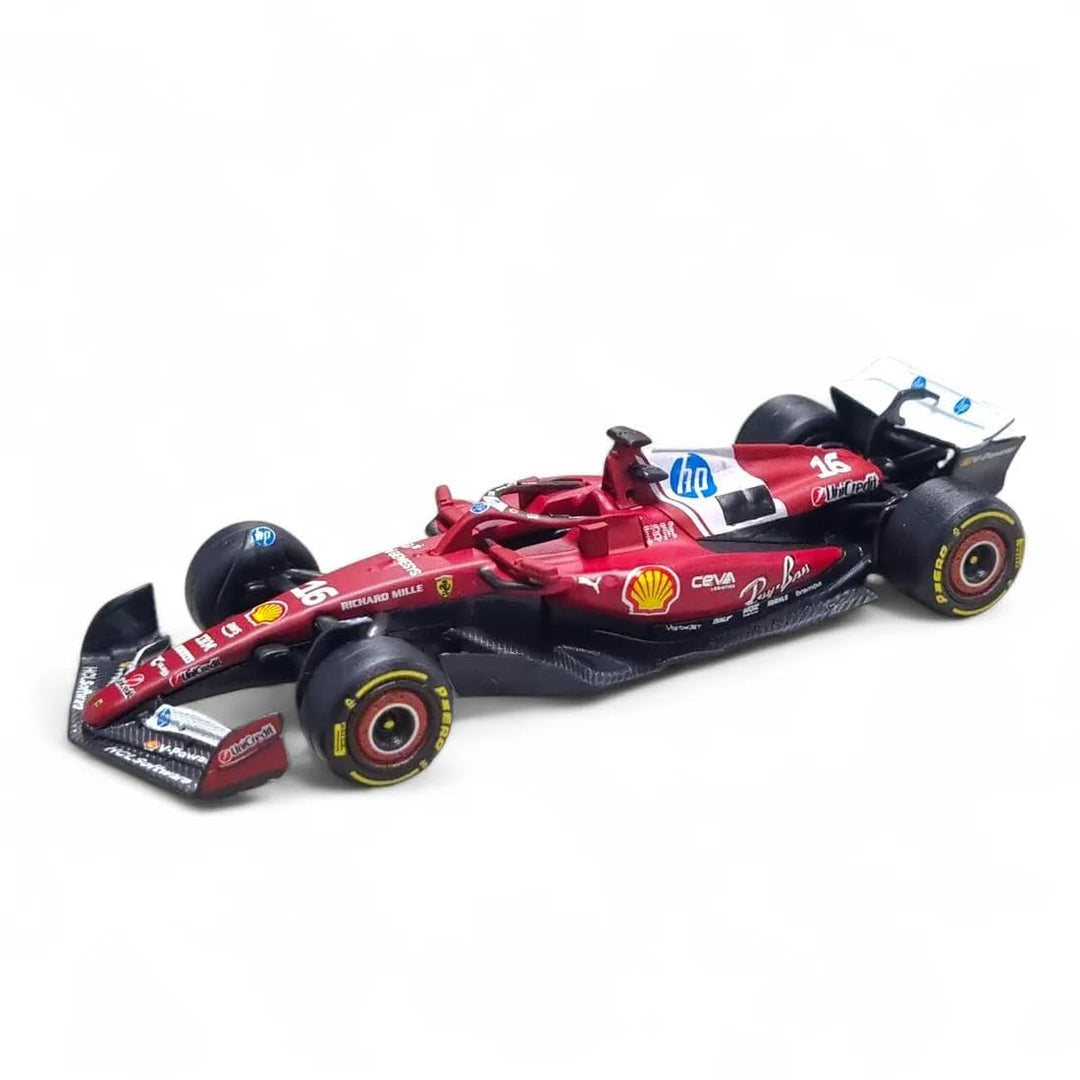 Bburago Original SF-25 Charles Leclerc 16 Formula Racing Licensed Diecast Car | 1:64 Scale (14 Years till Grown Ups)