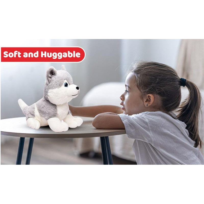 Plush Husky Dog Stuffed Animal Puppy Soft Toy - 30CM (Grey)