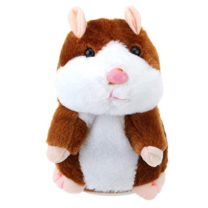 Talking Hamster Repeats What You Say (Educational Talking Toy) - Brown