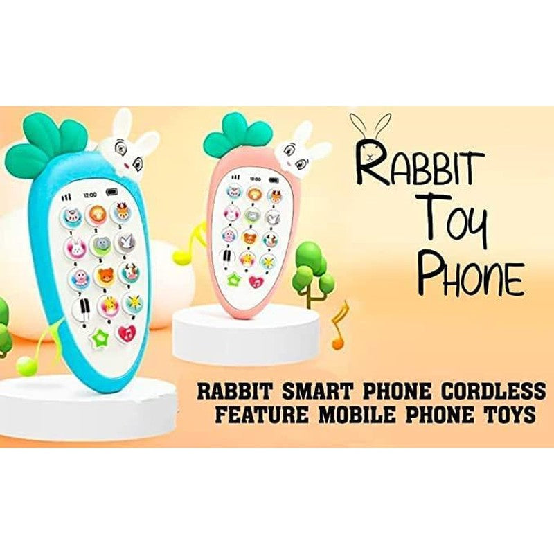 Battery Operated Rabbit Mobile Phone Toy with Sound and Lights Features