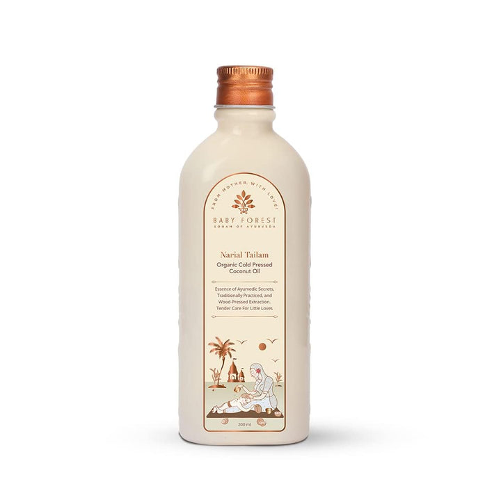 Baby Forest Narial Tailam | 100% Organic Cold Pressed Coconut Oil Skin And Hair Care - 200 ml
