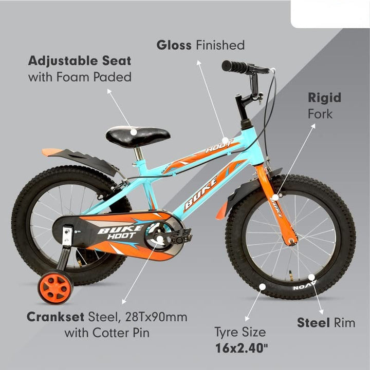 Hoot 16T Bicycle | Light Blue Glossy (COD not Available)