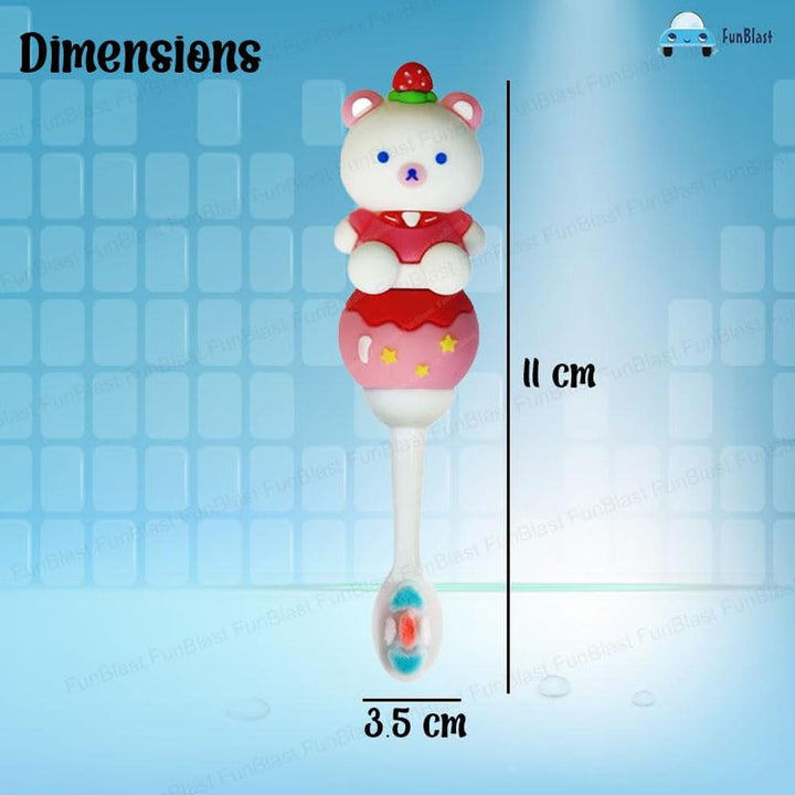 FunBlast Panda Kids Toothbrush | Extra Soft Microfiber Bristles Cartoon Animal Manual Toothbrush