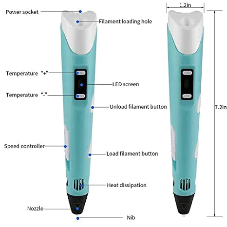 3d Printing Pen For Creative Modelling Art With Power Adapter