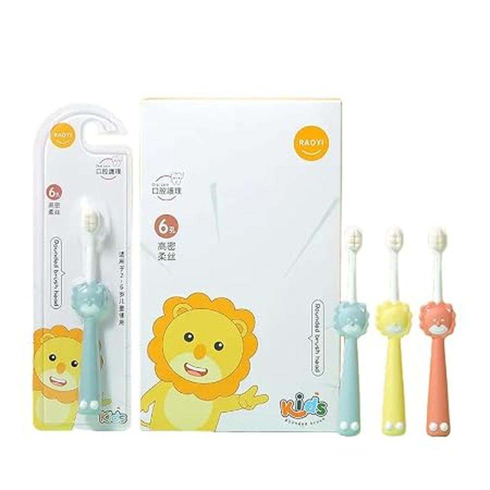 FunBlast Lion Baby Toothbrush for Kids | Extra Soft Microfiber Bristles with Rounded Brush Head | 1 Piece